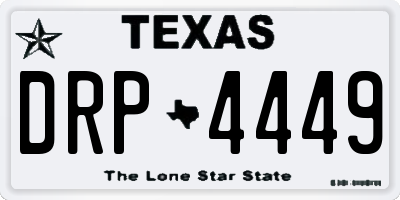 TX license plate DRP4449