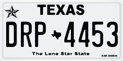 TX license plate DRP4453