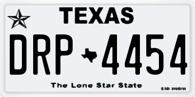 TX license plate DRP4454