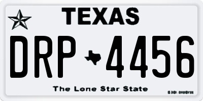 TX license plate DRP4456