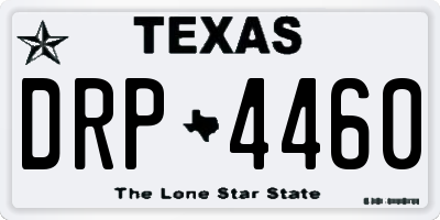 TX license plate DRP4460