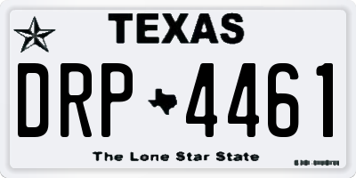 TX license plate DRP4461