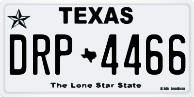 TX license plate DRP4466