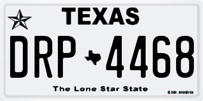 TX license plate DRP4468