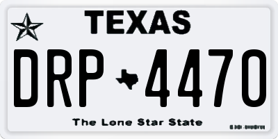 TX license plate DRP4470