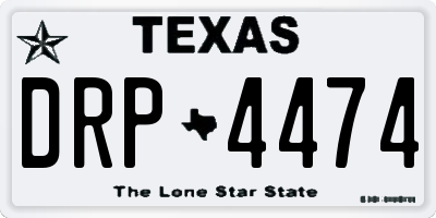 TX license plate DRP4474