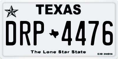 TX license plate DRP4476