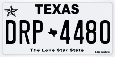 TX license plate DRP4480