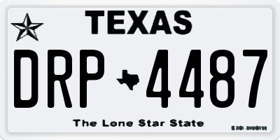 TX license plate DRP4487