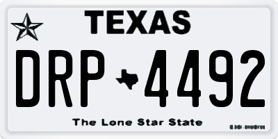 TX license plate DRP4492