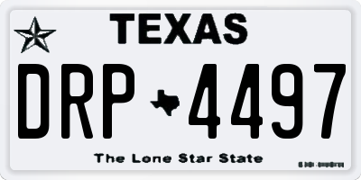 TX license plate DRP4497