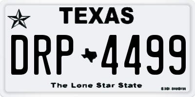 TX license plate DRP4499