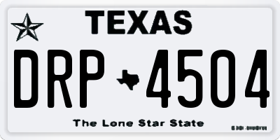 TX license plate DRP4504