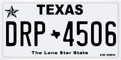 TX license plate DRP4506
