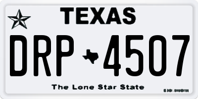 TX license plate DRP4507