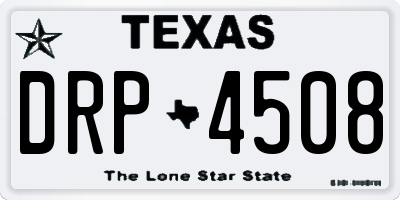 TX license plate DRP4508