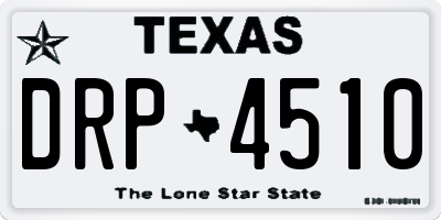 TX license plate DRP4510