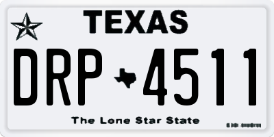 TX license plate DRP4511