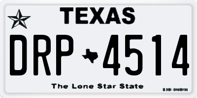 TX license plate DRP4514