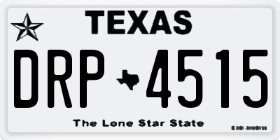 TX license plate DRP4515