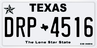 TX license plate DRP4516