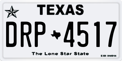 TX license plate DRP4517