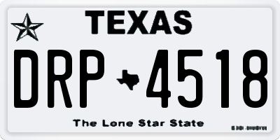TX license plate DRP4518