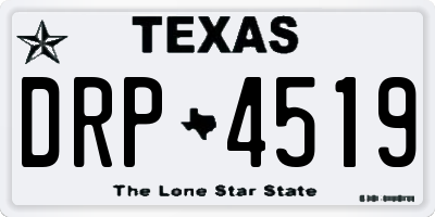 TX license plate DRP4519