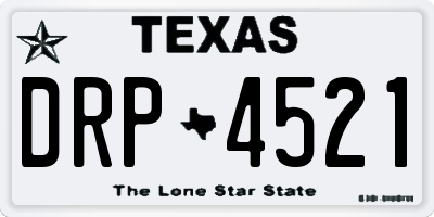 TX license plate DRP4521