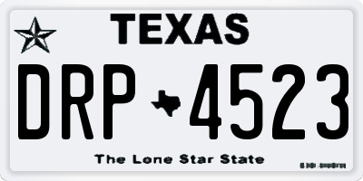 TX license plate DRP4523