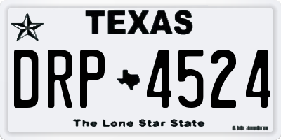 TX license plate DRP4524