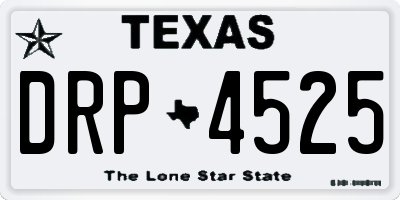 TX license plate DRP4525