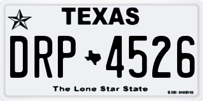 TX license plate DRP4526