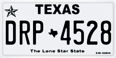 TX license plate DRP4528