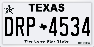 TX license plate DRP4534