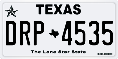 TX license plate DRP4535