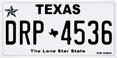TX license plate DRP4536