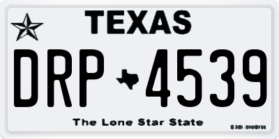 TX license plate DRP4539