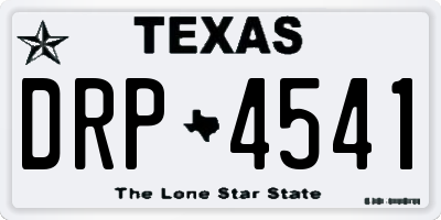 TX license plate DRP4541