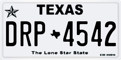 TX license plate DRP4542