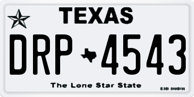 TX license plate DRP4543