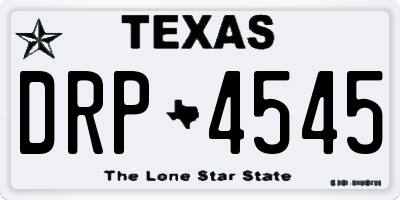 TX license plate DRP4545