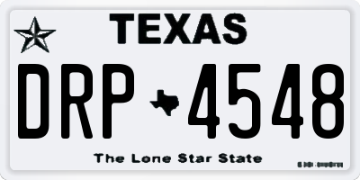 TX license plate DRP4548