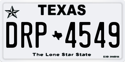 TX license plate DRP4549