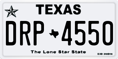 TX license plate DRP4550