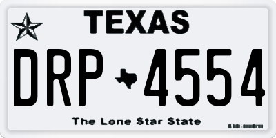 TX license plate DRP4554