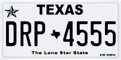 TX license plate DRP4555