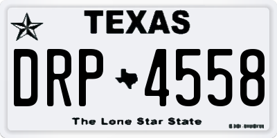 TX license plate DRP4558