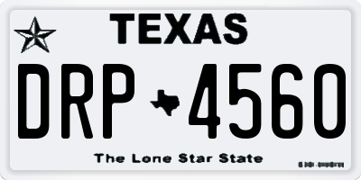 TX license plate DRP4560