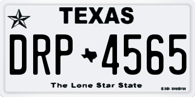 TX license plate DRP4565